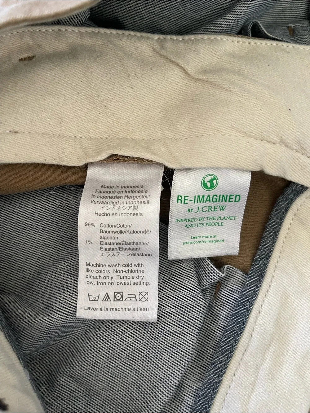 J.Crew 484 Slim Stretch Chino Pants Mens Size 30x32 Khaki Casual Everyday‎